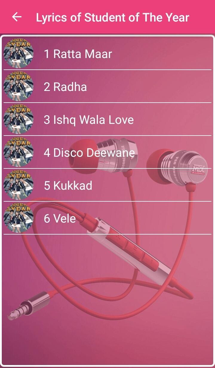 Lyrics Of Student Of The Year Pour Android Telechargez L Apk apkpure com