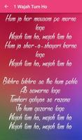 Lyrics of Wajah Tum Ho capture d'écran 2