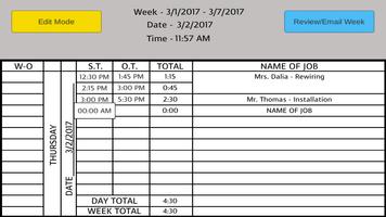 BE Timecard الملصق