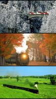 Steam trains. HD wallpapers Affiche