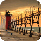 Lonely lighthouse HD wallpaper আইকন