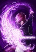 Iori yagami fan art wallpaper โปสเตอร์