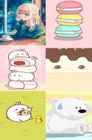 Kawaii backgrounds plakat