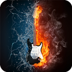ikon Fire Guitar Wallpaper