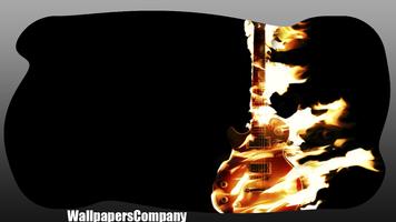 Fire Guitar Wallpaper syot layar 3