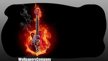 Fire Guitar Wallpaper captura de pantalla 2