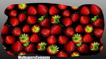 Strawberry Fruit Wallpaper Affiche