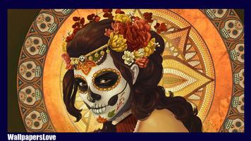 Mexican Skull Wallpaper Affiche