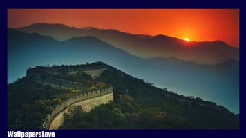 Great Wall of China Wallpaper Affiche