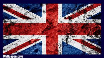 United Kingdom Flag Wallpaper Affiche