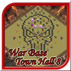Town Hall 8 War Base Layouts icône