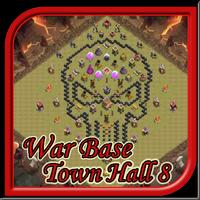 Town Hall 8 War Base Layouts Affiche