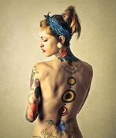 Girl with Tatto Wallpaper syot layar 3