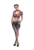 Girl with Tatto Wallpaper Affiche