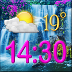 Waterfall Clock Weather Widget icon