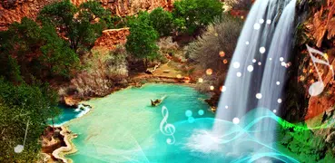 Wasserfall Töne Hintergrund