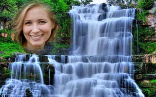 Wasserfall Bilderrahmen Plakat