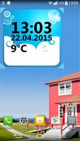 Wetter Uhr Widget Plakat