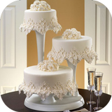 Conception de gâteau de mariage icône