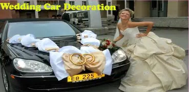 Decoración del coche de la boda