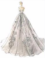 Wedding Dress Design sketches syot layar 2