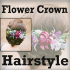 Wedding Flower Crown Hairstyle icône