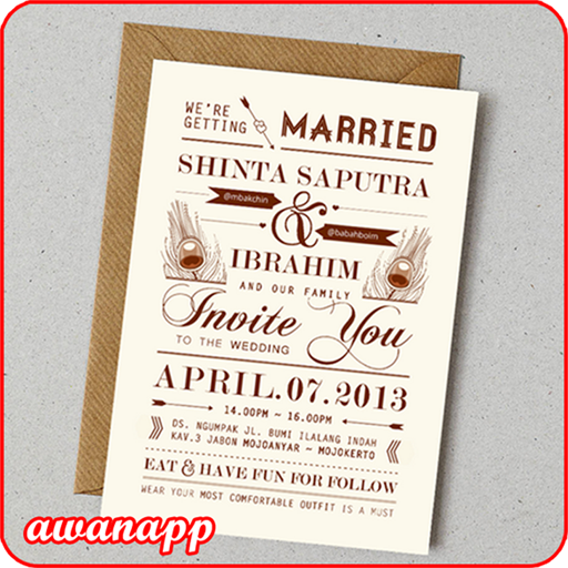 Os convites do casamento