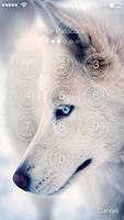White  Ice Wolf Screen Lock ภาพหน้าจอ 1