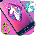 Purple  Unicorn Pink Screen Lock 아이콘