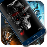 Smoking Skull Screen Lock أيقونة