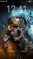 Smoking Skull Screen Lock পোস্টার