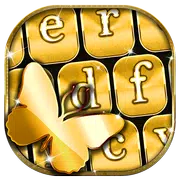 Gold Butterfly Keyboard Theme