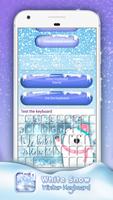 White Snow Winter Keyboard Ekran Görüntüsü 1