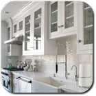 White Kitchen Cabinets icône