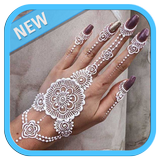 White Henna Mehndi Design icône