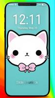 Kawaii Japanese Cat Nice Wallpaper Lock ポスター