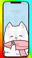 Kawaii Japanese Cat Nice Wallpaper Lock screenshot 1