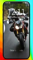 Moto Racing Rider Traffic Road  PIN Lock Screen Affiche