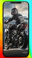 Moto Racing Rider Traffic Road  PIN Lock Screen تصوير الشاشة 1