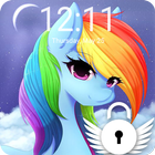 Rainbow Dash Little Princess Art Coloring Pin Lock 아이콘