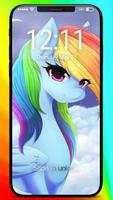 Rainbow Dash Little Princess Art Coloring Pin Lock 포스터
