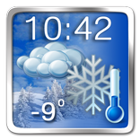Winter Weather Clock Widget