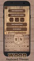 Wood Keyboard Themes: Wooden Keypad with Emoji Affiche