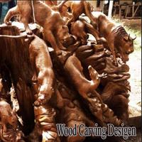 Wood Carving Desigen Affiche