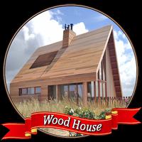 Poster Casa in legno design