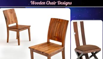 Conceptions de chaise en bois Affiche