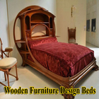 लकड़ी के फर्नीचर डिजाइन बिस्तर आइकन