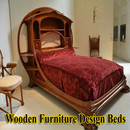 Łóżka z drewnianymi meblami aplikacja