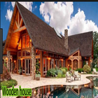 Casa de madeira ícone