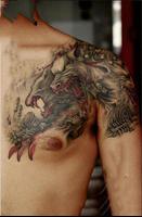 Wolf Tattoo Design Affiche